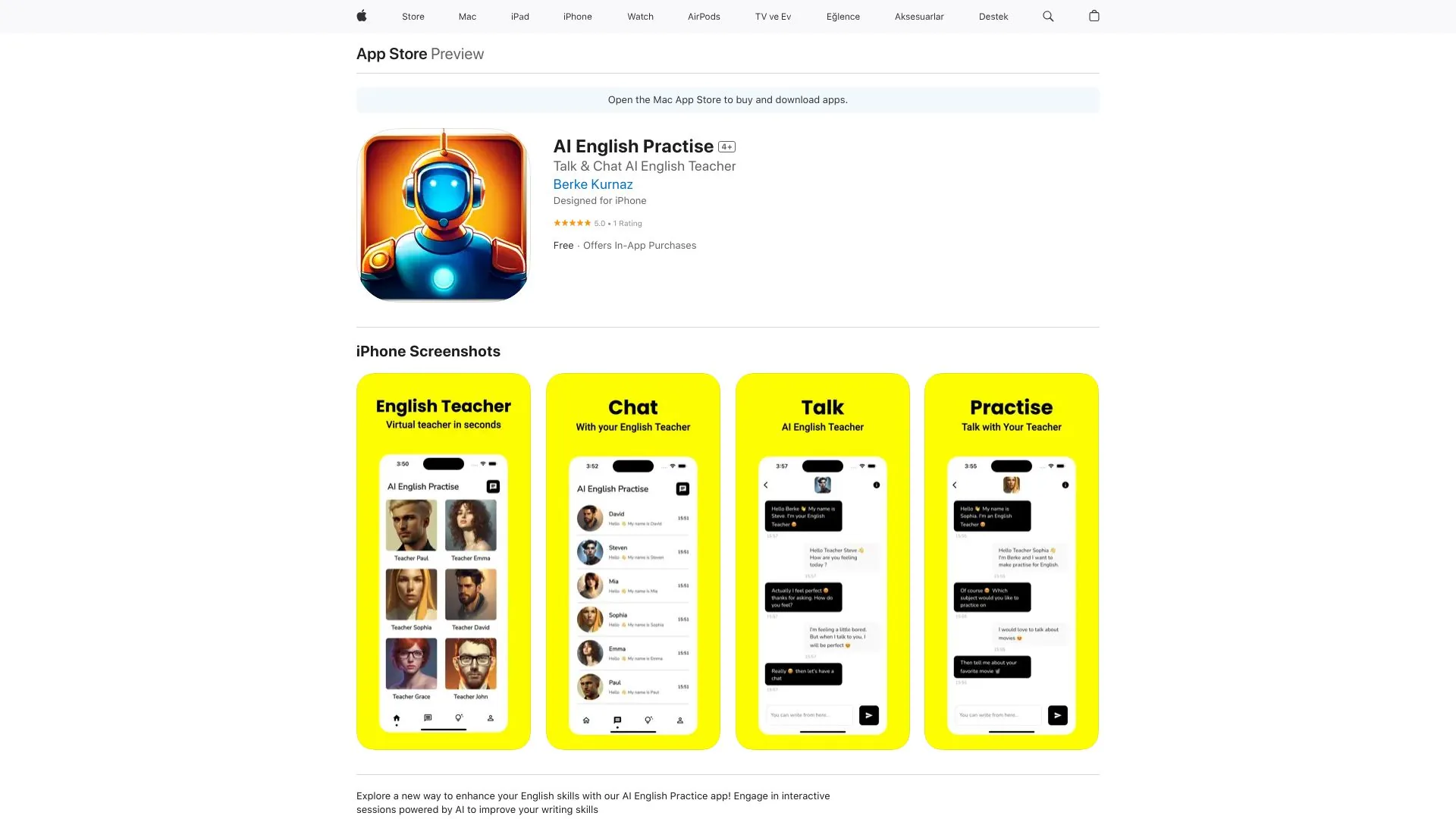 AI English Practice screenshot
