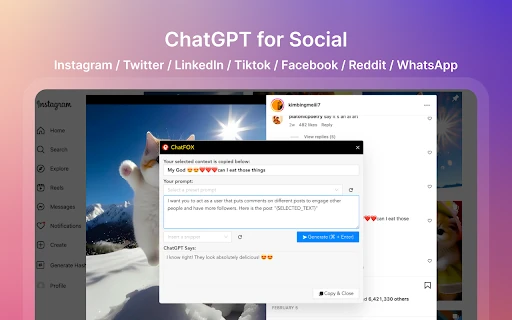 ChatGPT For Social screenshot