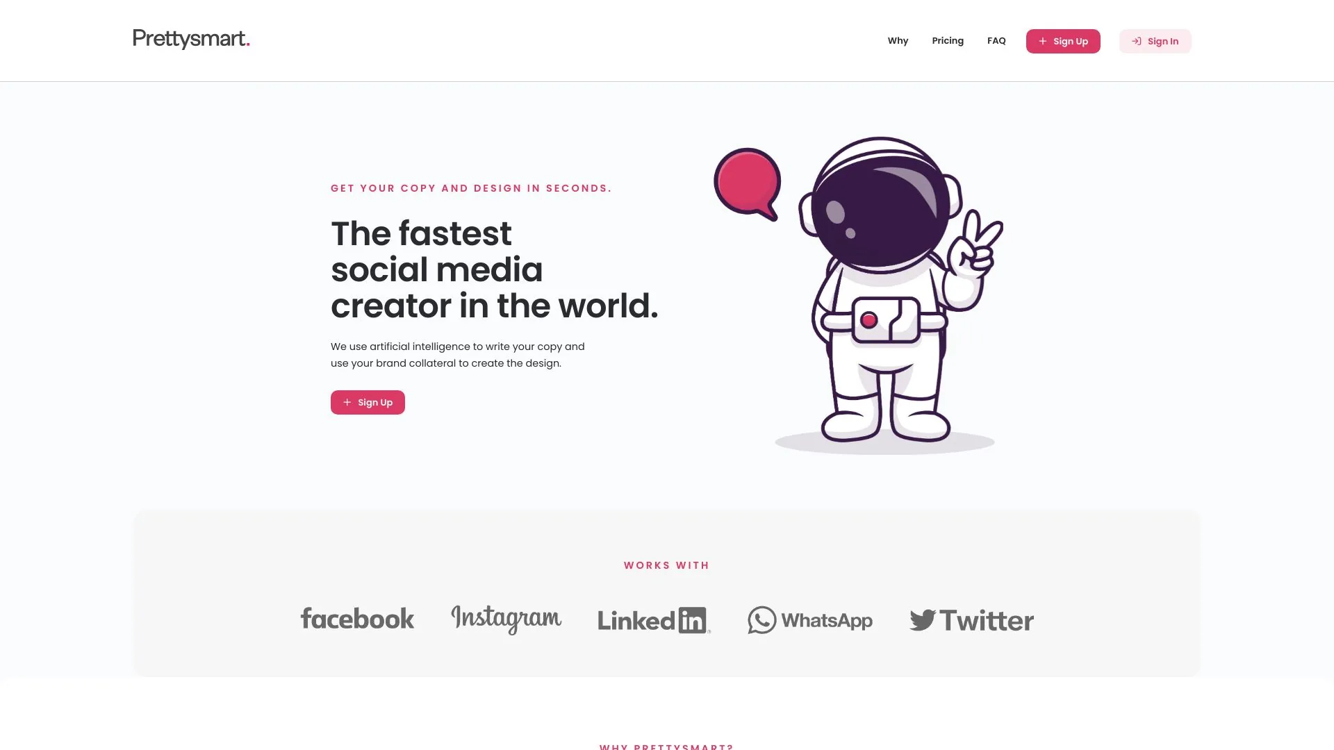 Prettysmart.co screenshot