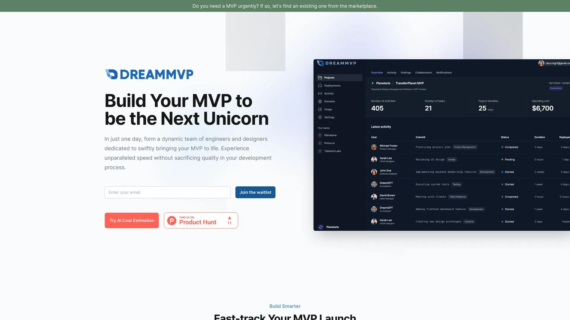 DreamMVP screenshot
