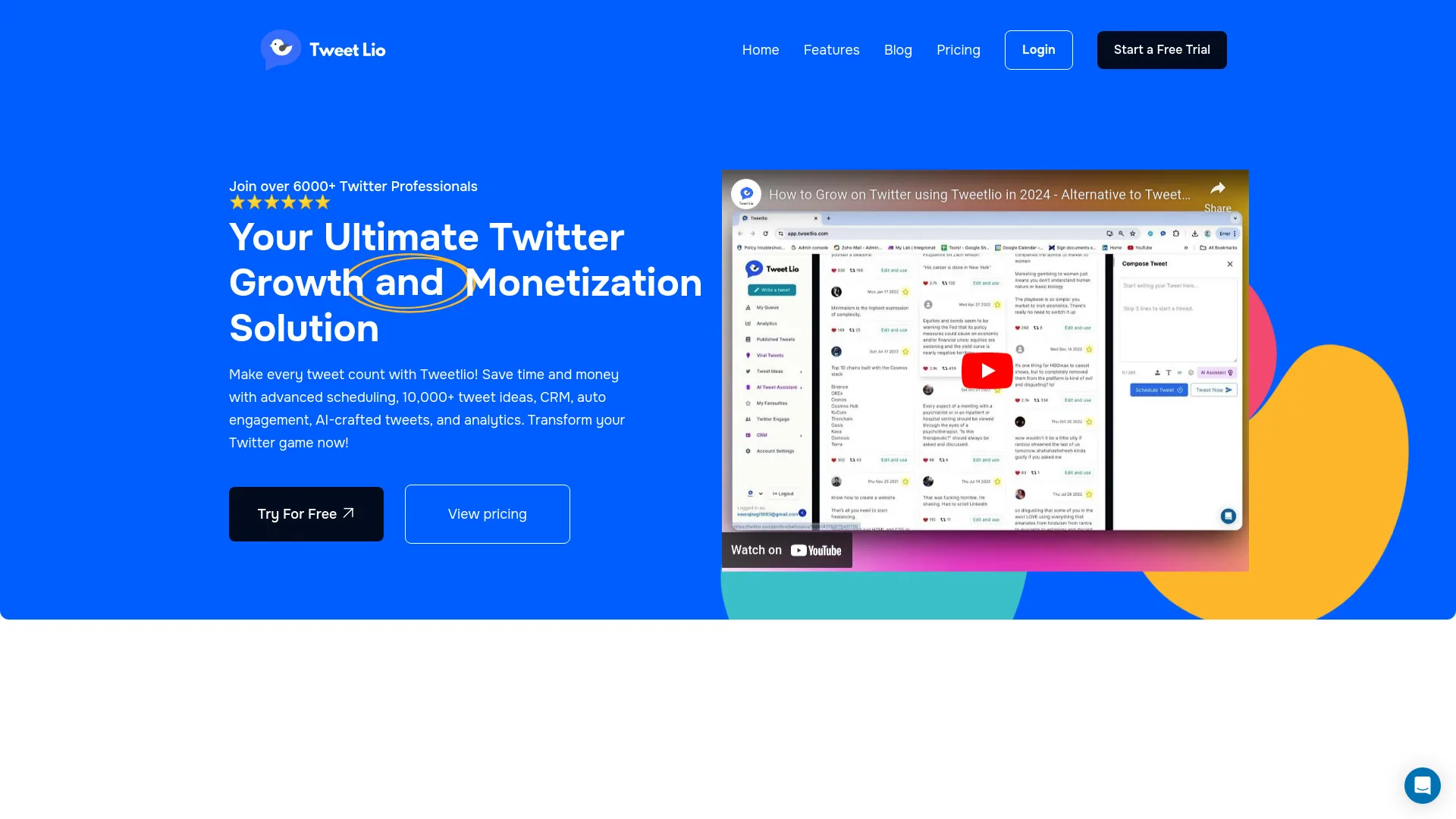 Tweetlio screenshot