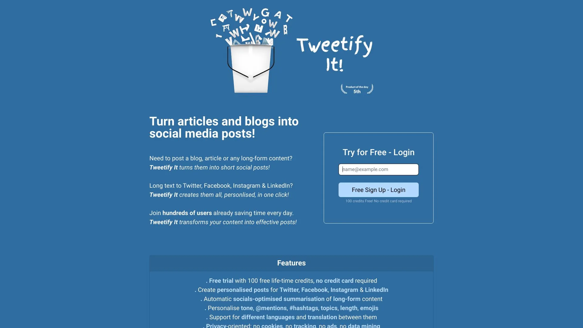 Tweetify It screenshot