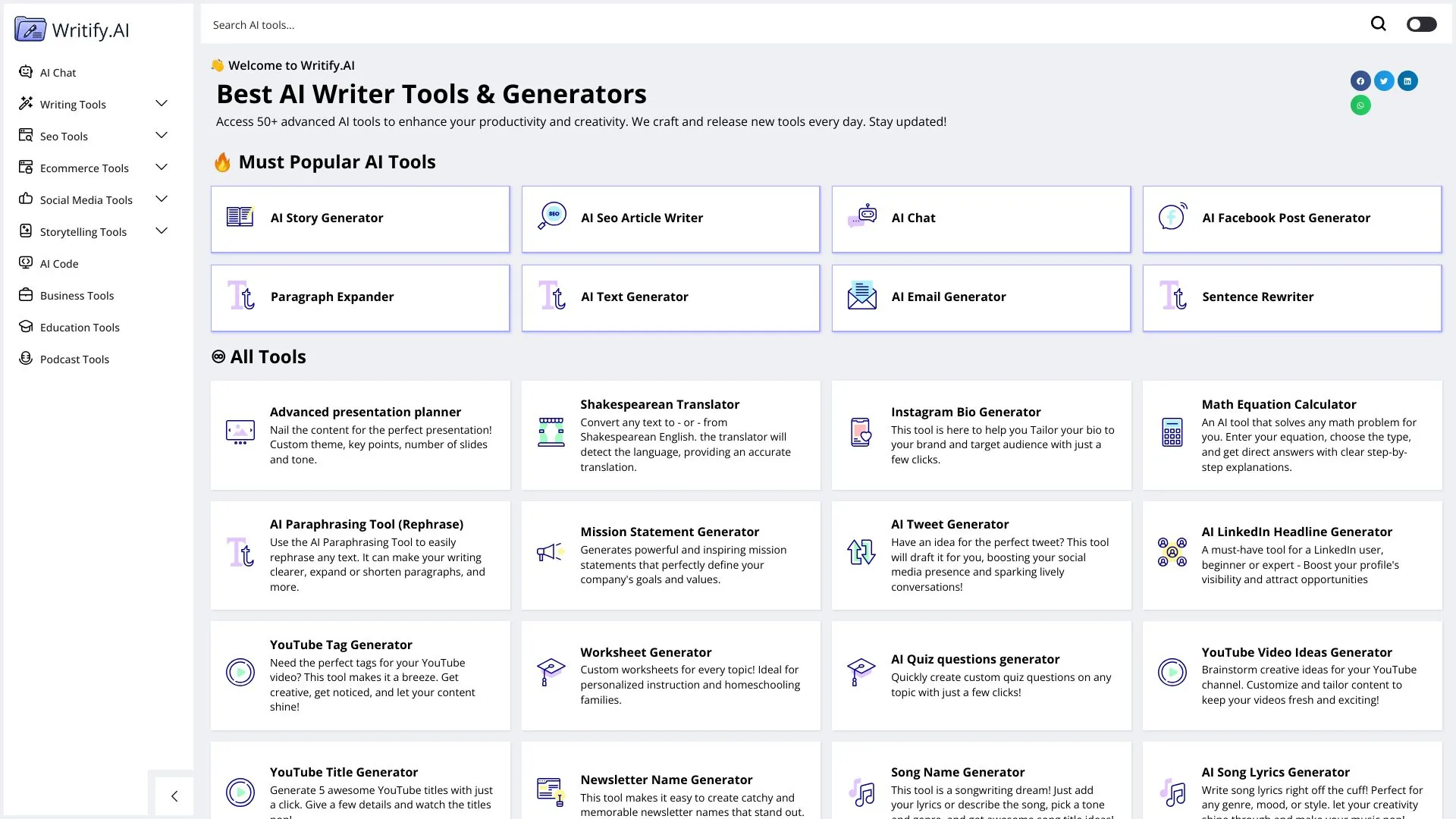 Writify.AI screenshot