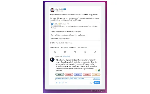 Reacti.ai screenshot