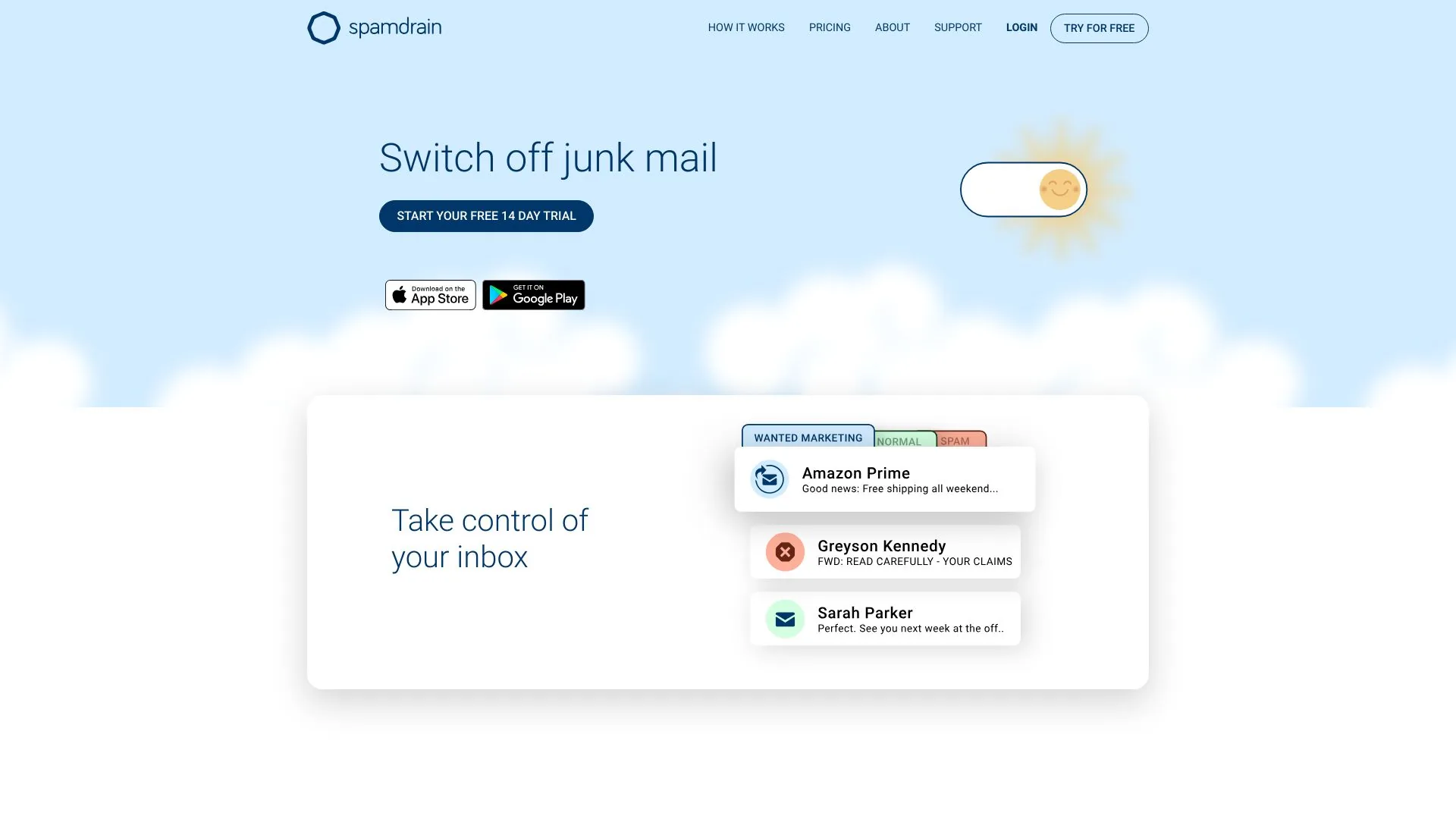 Spamdrain antispam screenshot