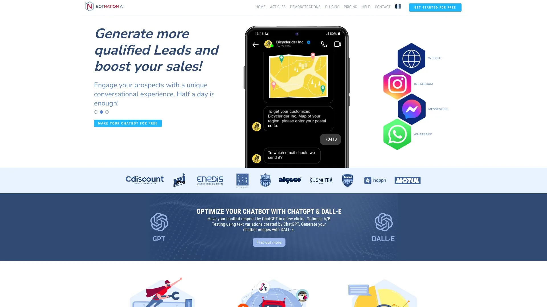 Botnation | No. 1 Agency for chatbot creation and development screenshot