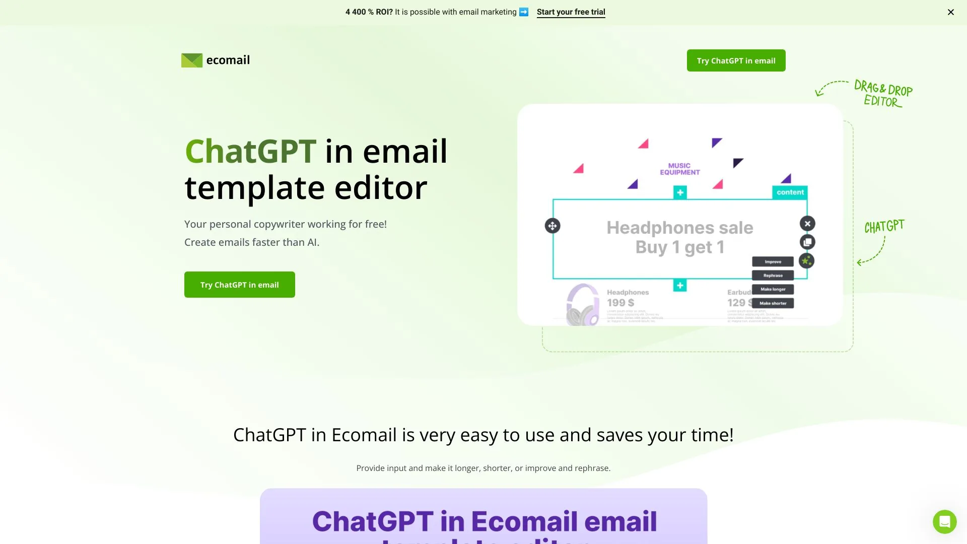 Ecomail screenshot