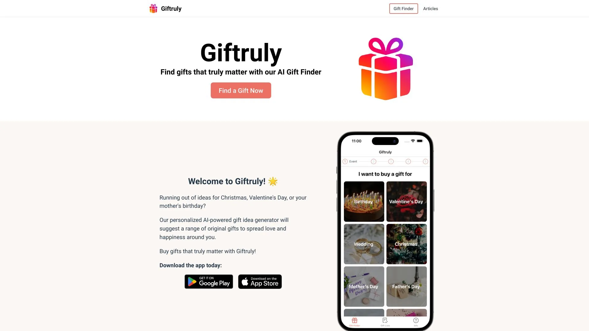 Giftruly screenshot