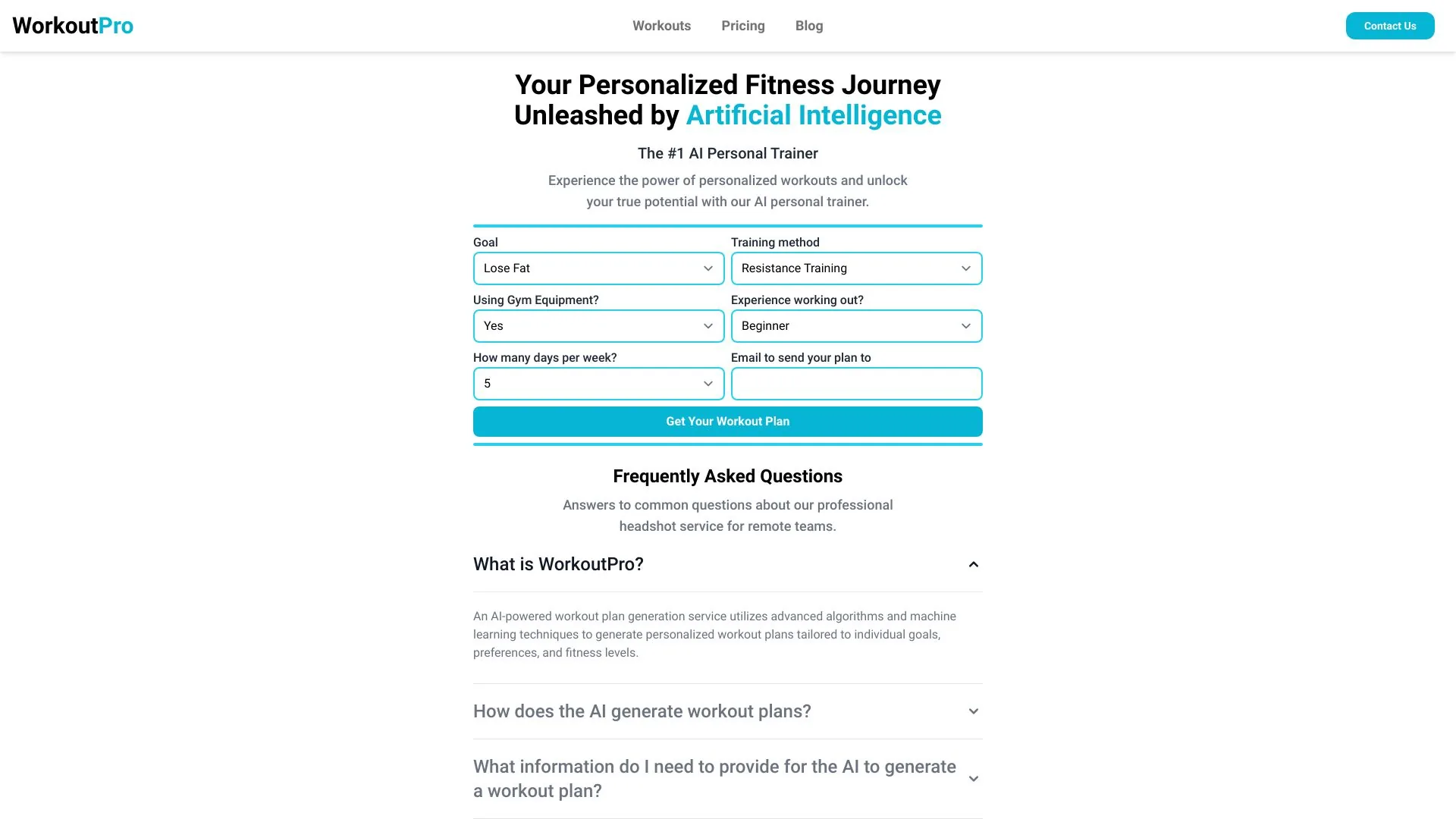 WorkoutPro screenshot