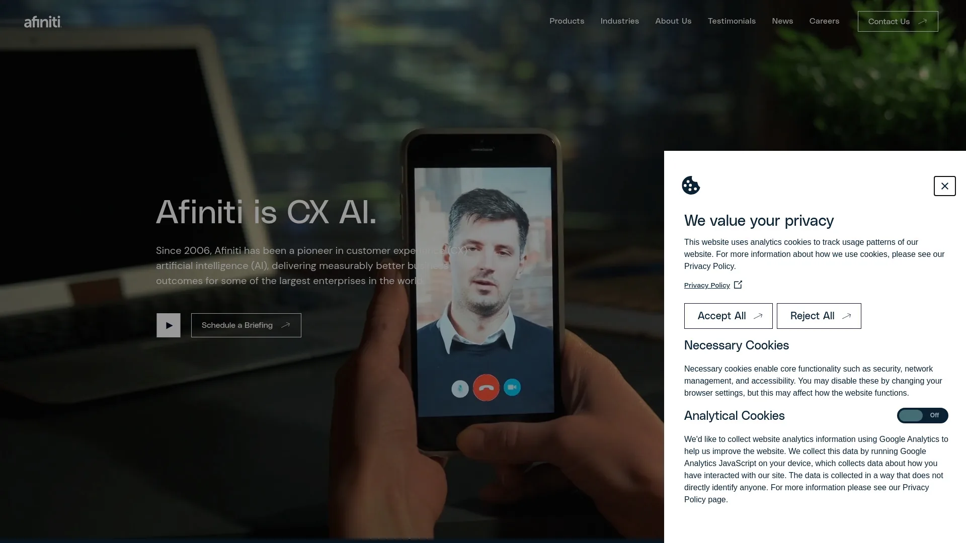 Afiniti CX AI screenshot