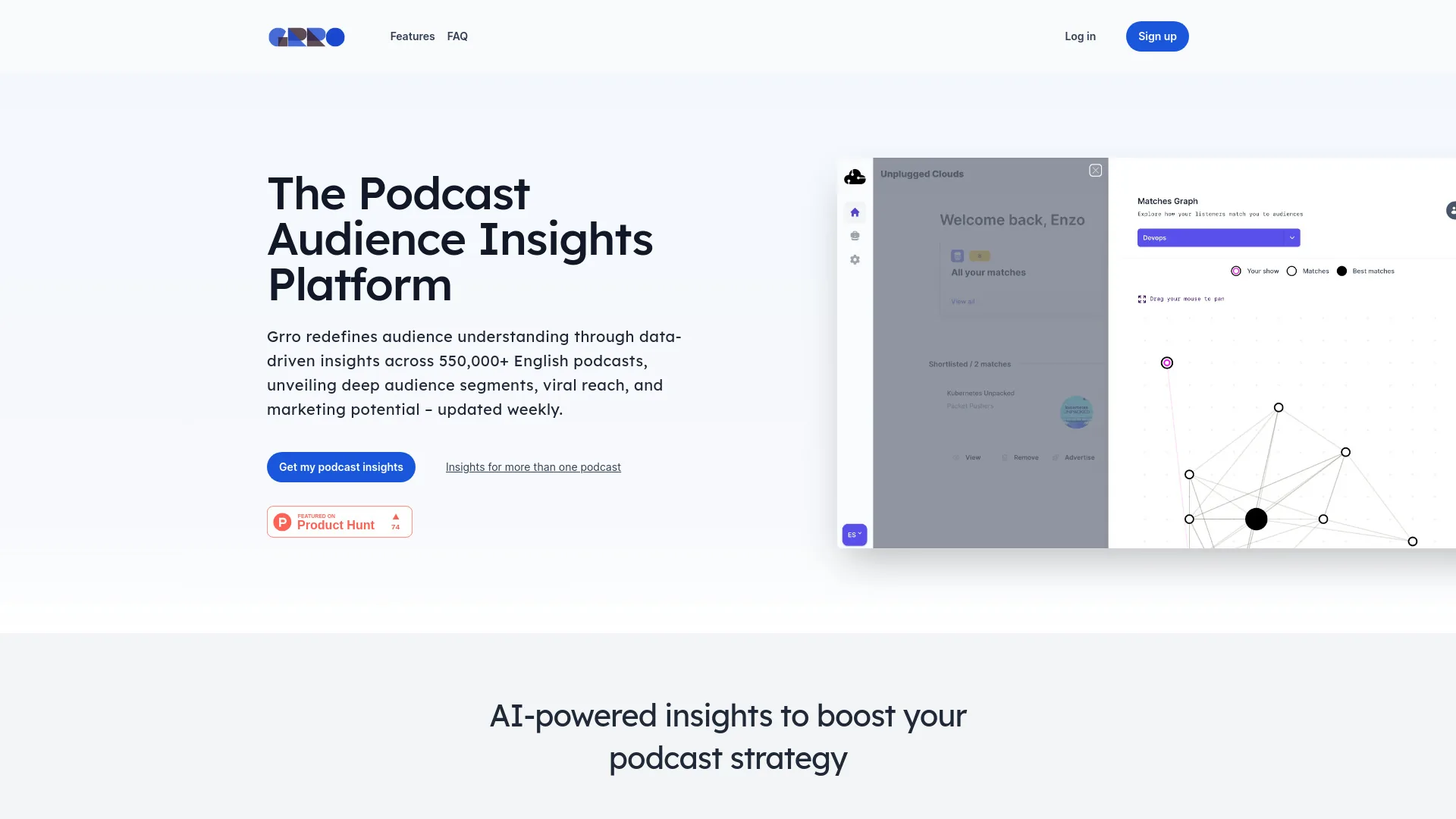 Grro - The Podcast Audience Insights Platform screenshot