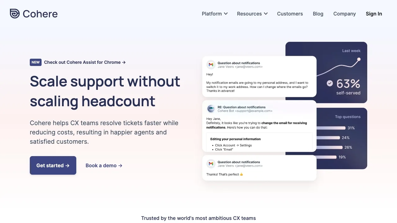 Cohere screenshot