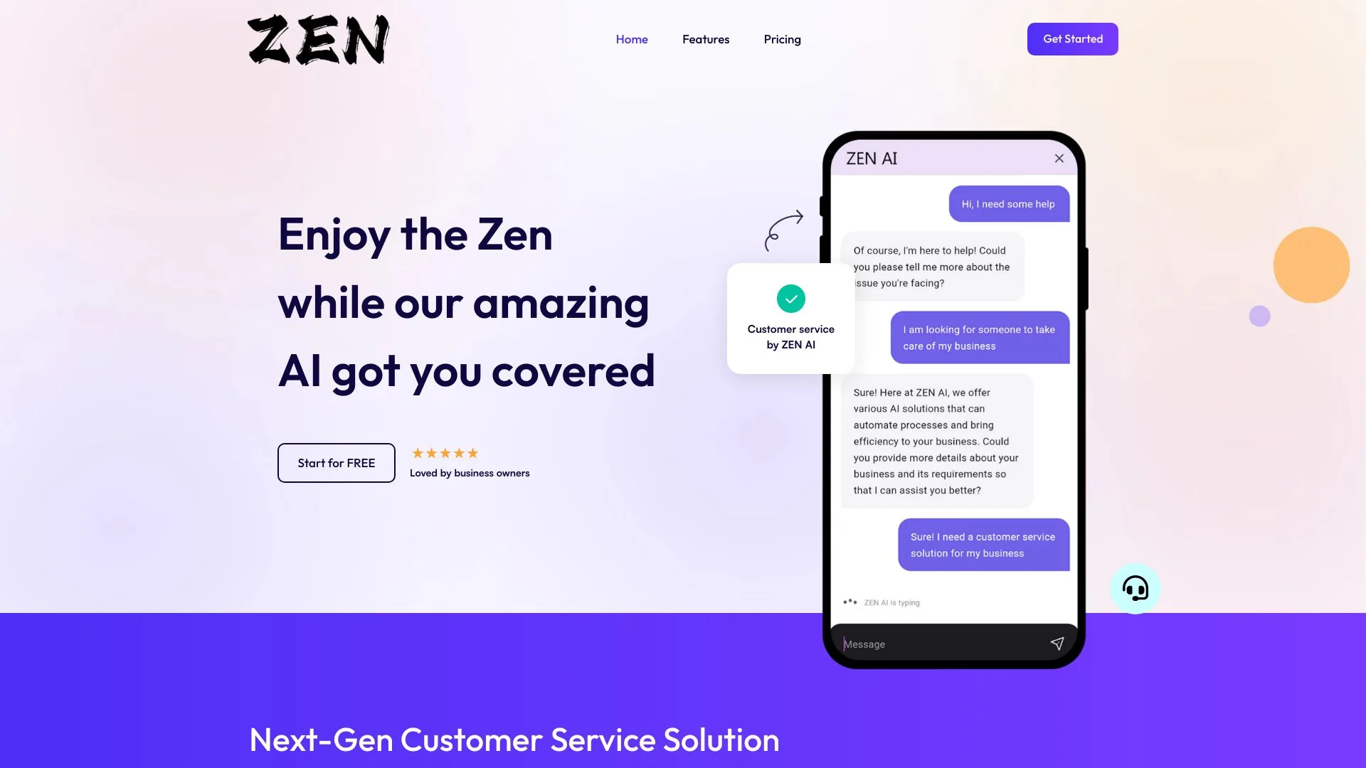 ZEN AI | 适用于所有人的客户服务人工智能 screenshot