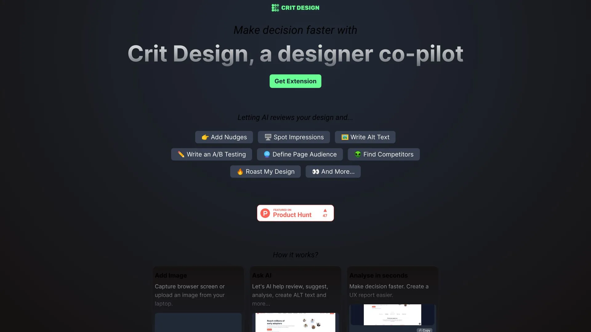 Crit Design screenshot