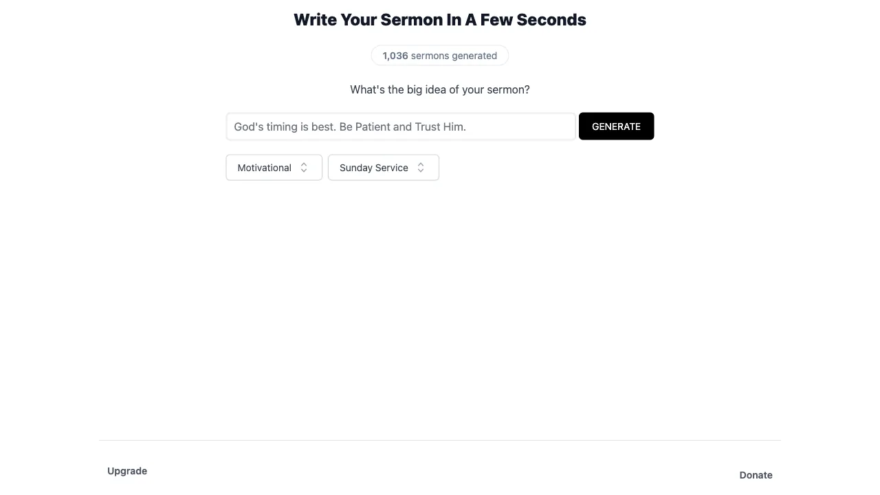 SermonGPT screenshot