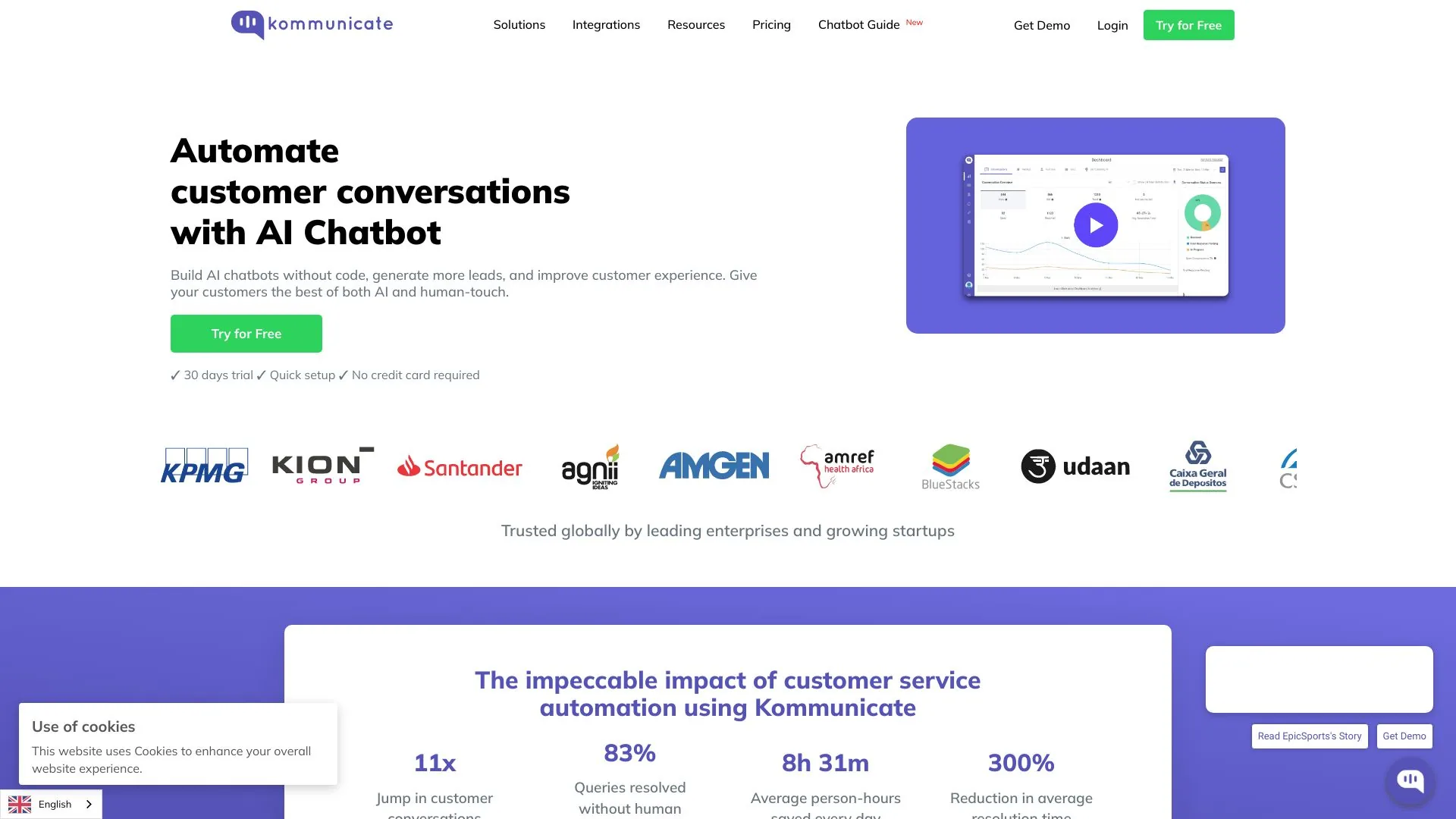 Kommunicate screenshot