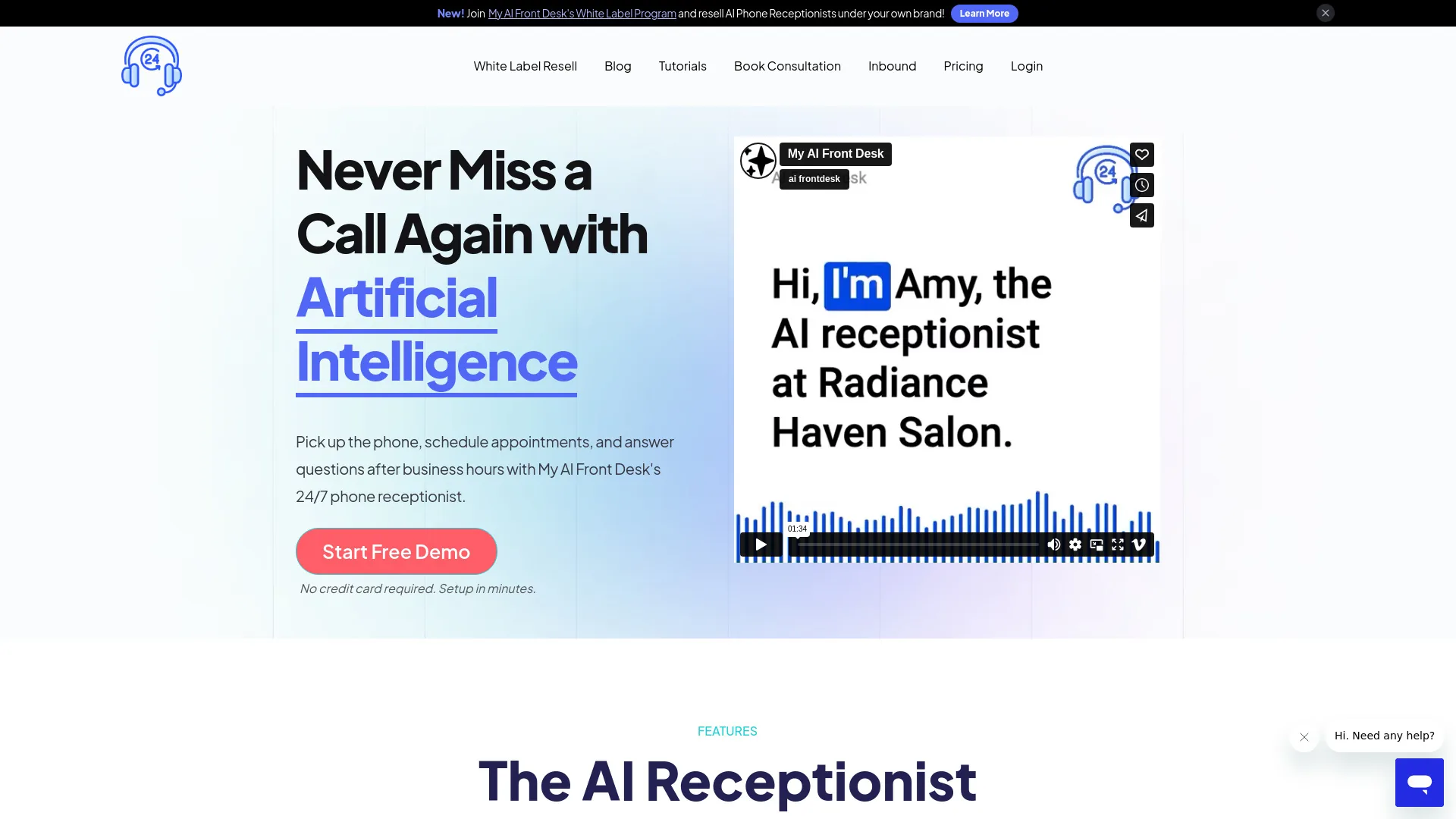 My AI Front Desk screenshot