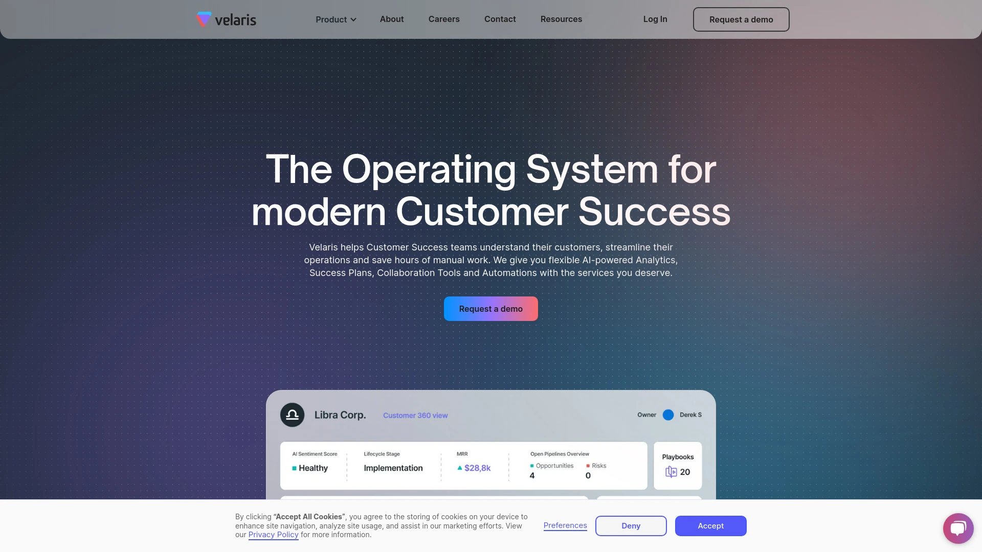 Velaris Customer Success Platform screenshot