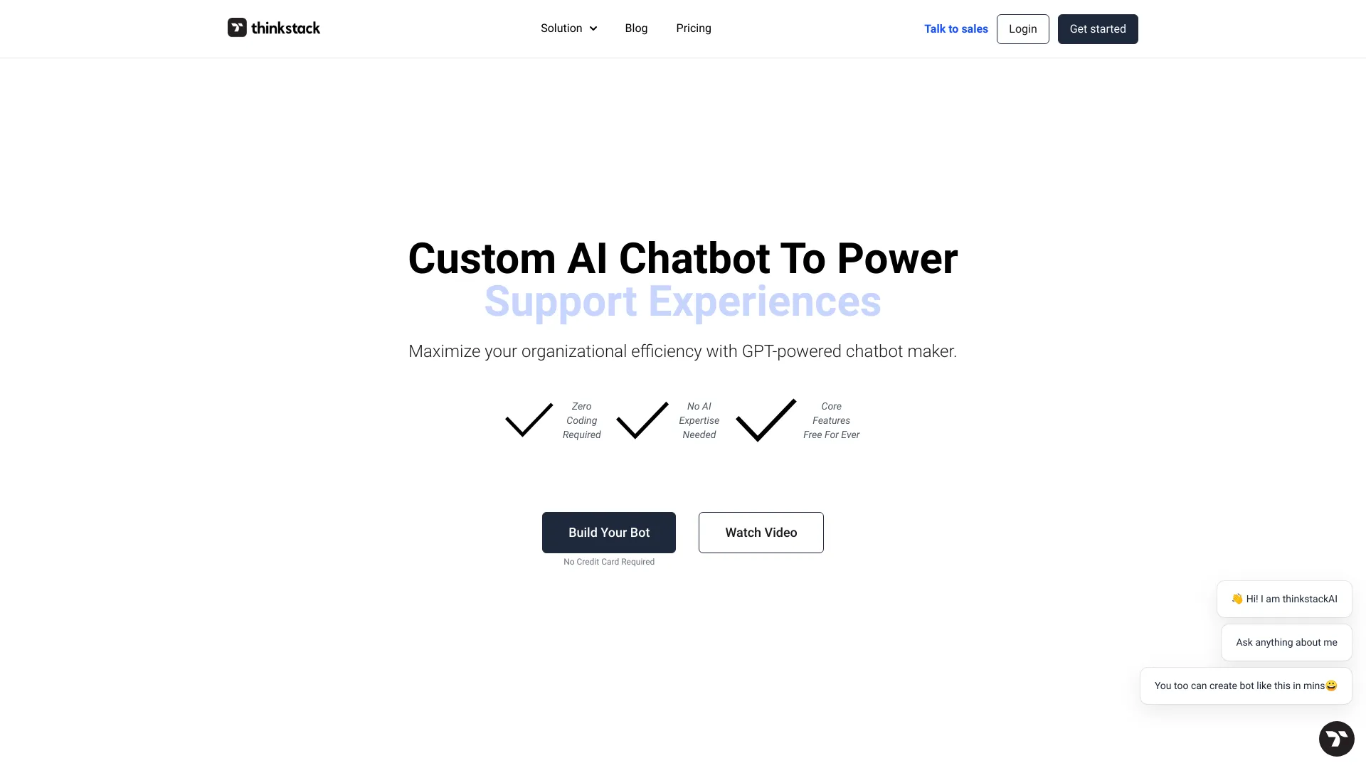 Thinkstack screenshot
