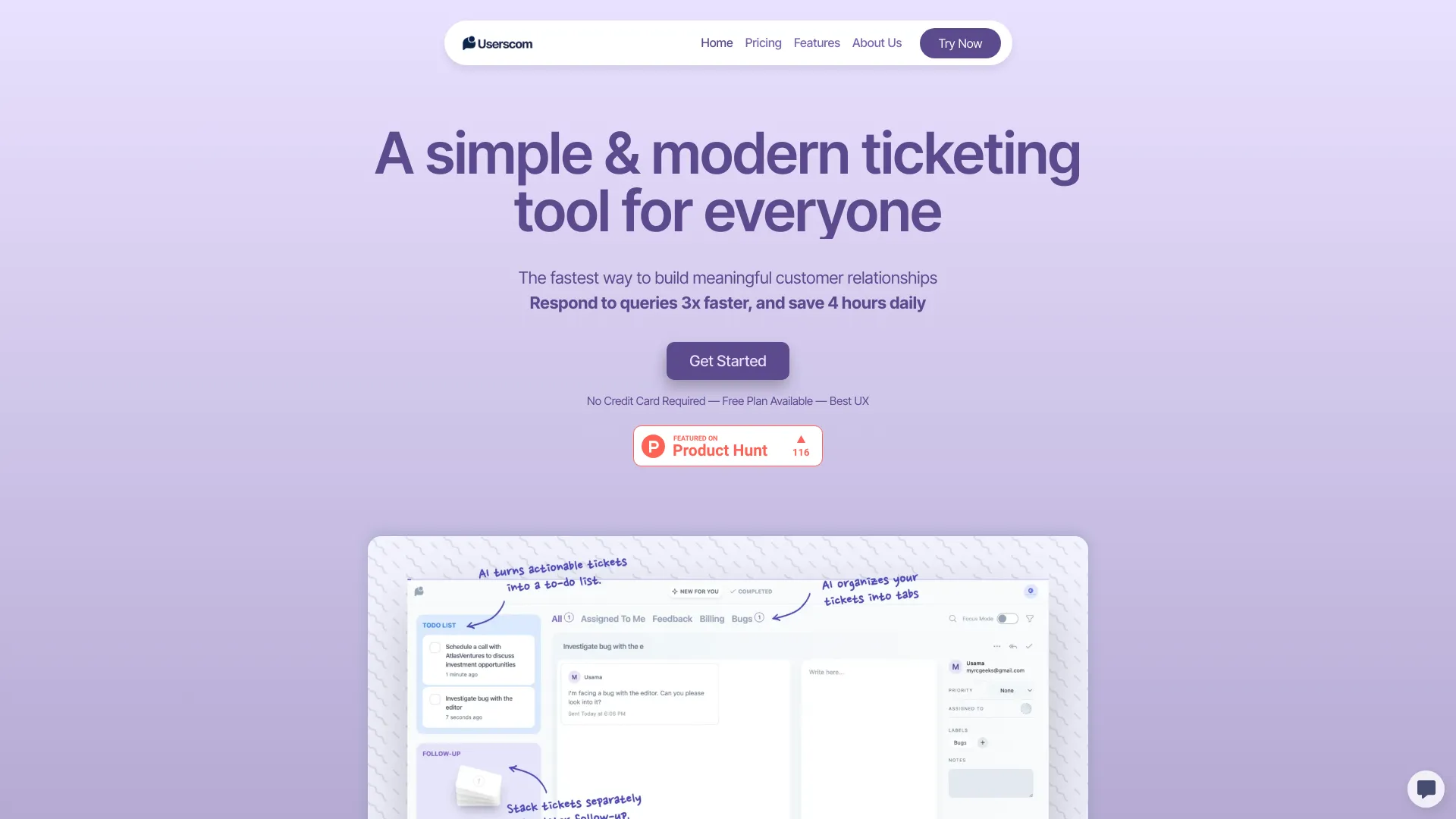 Userscom screenshot