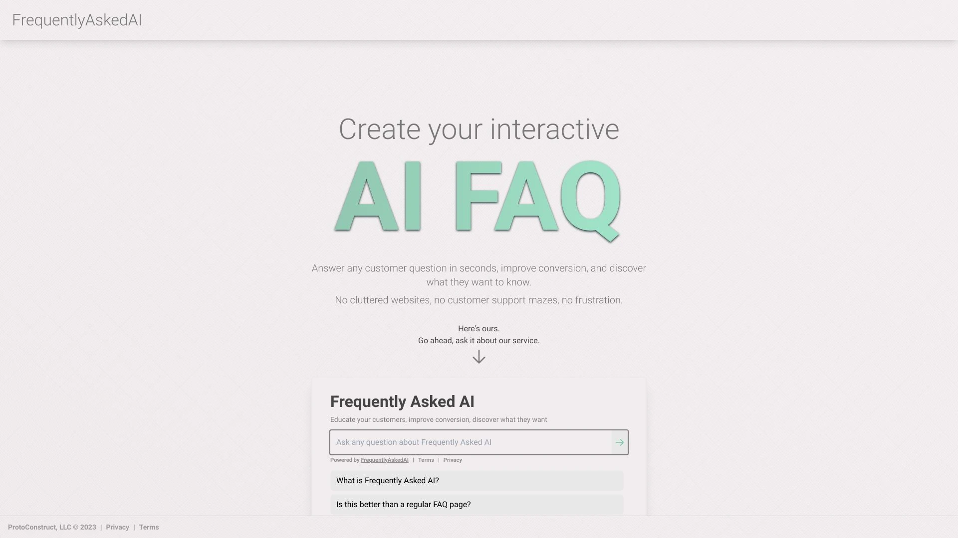 FrequentlyAskedAI screenshot