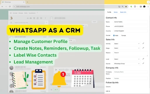 WhatsApp CRM screenshot
