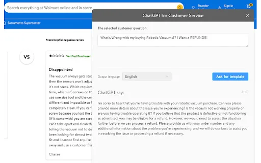 Amazon Customer Service Helper screenshot
