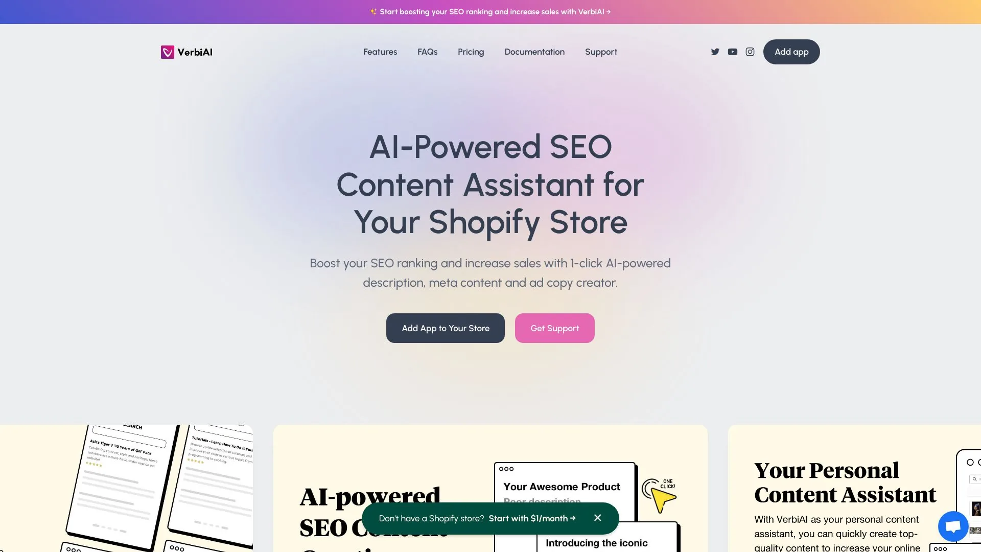 VerbiAI - AI-powered SEO description and metadata content generation screenshot