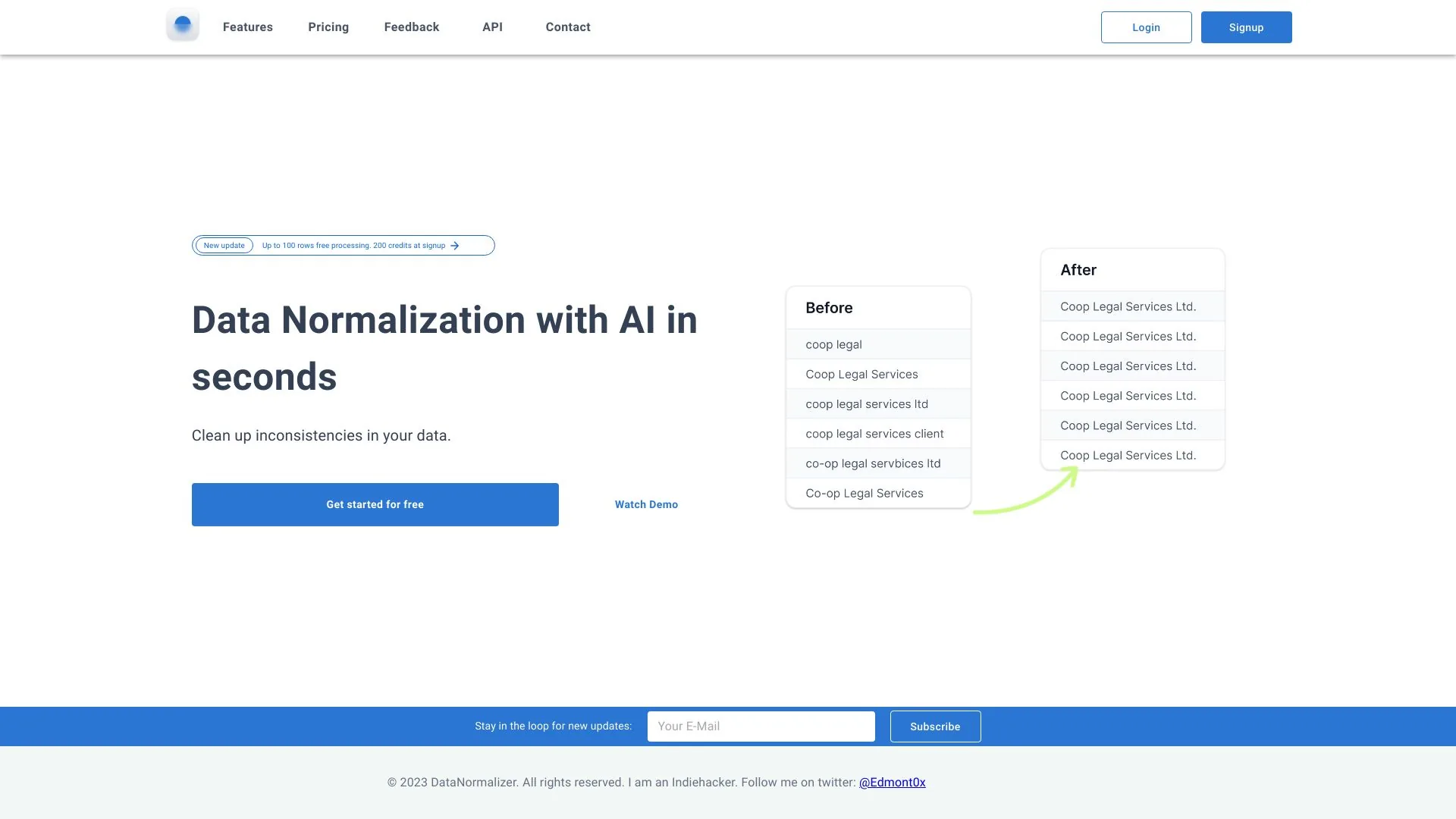 Data Normalizer screenshot