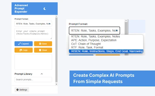 AI Prompt Framework Expander screenshot