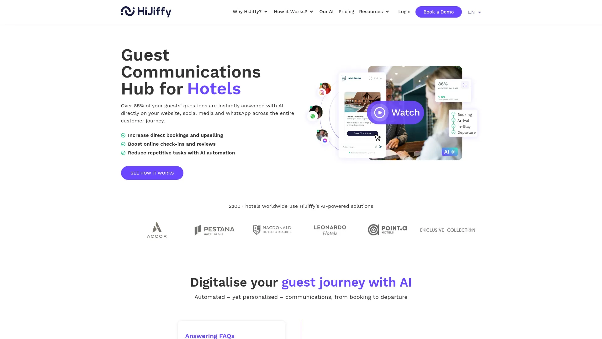 HiJiffy Guest Communications Hub screenshot
