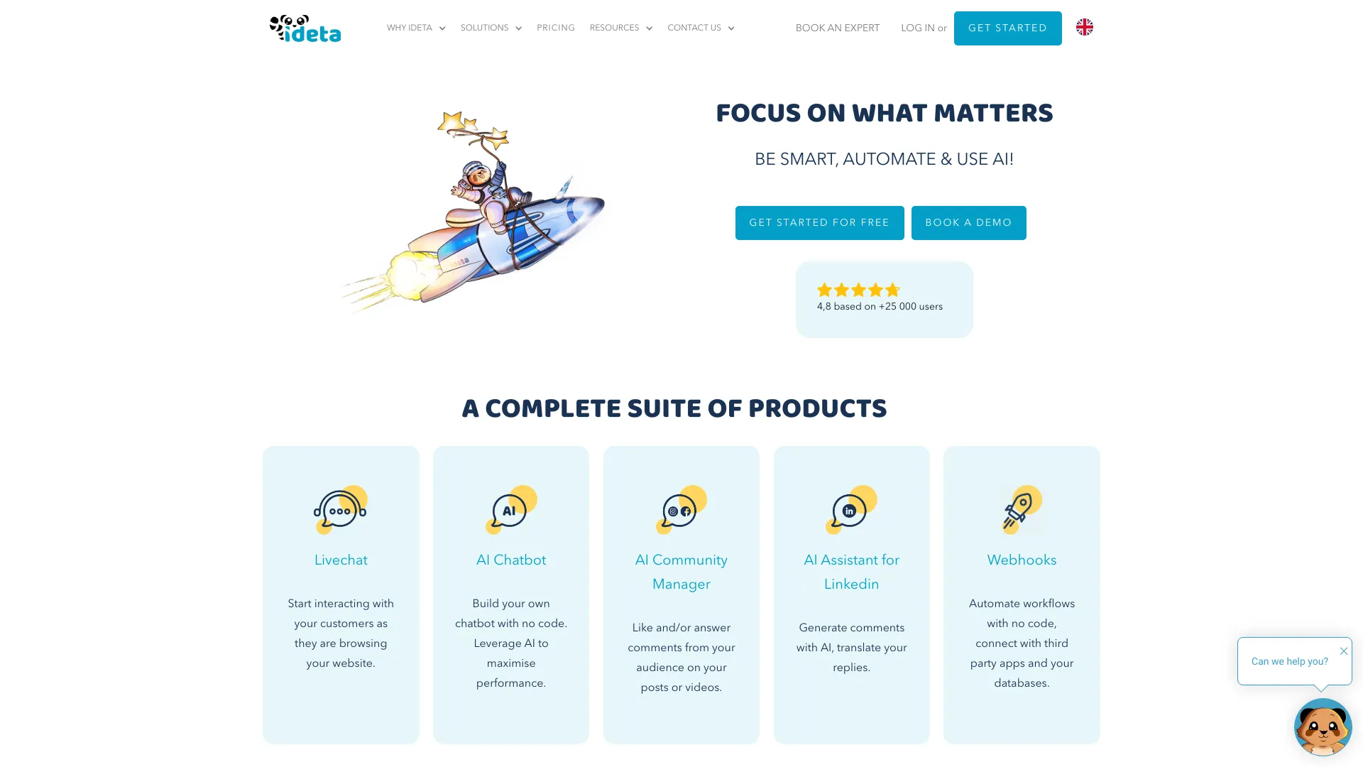 Ideta - chatbots and callbots screenshot
