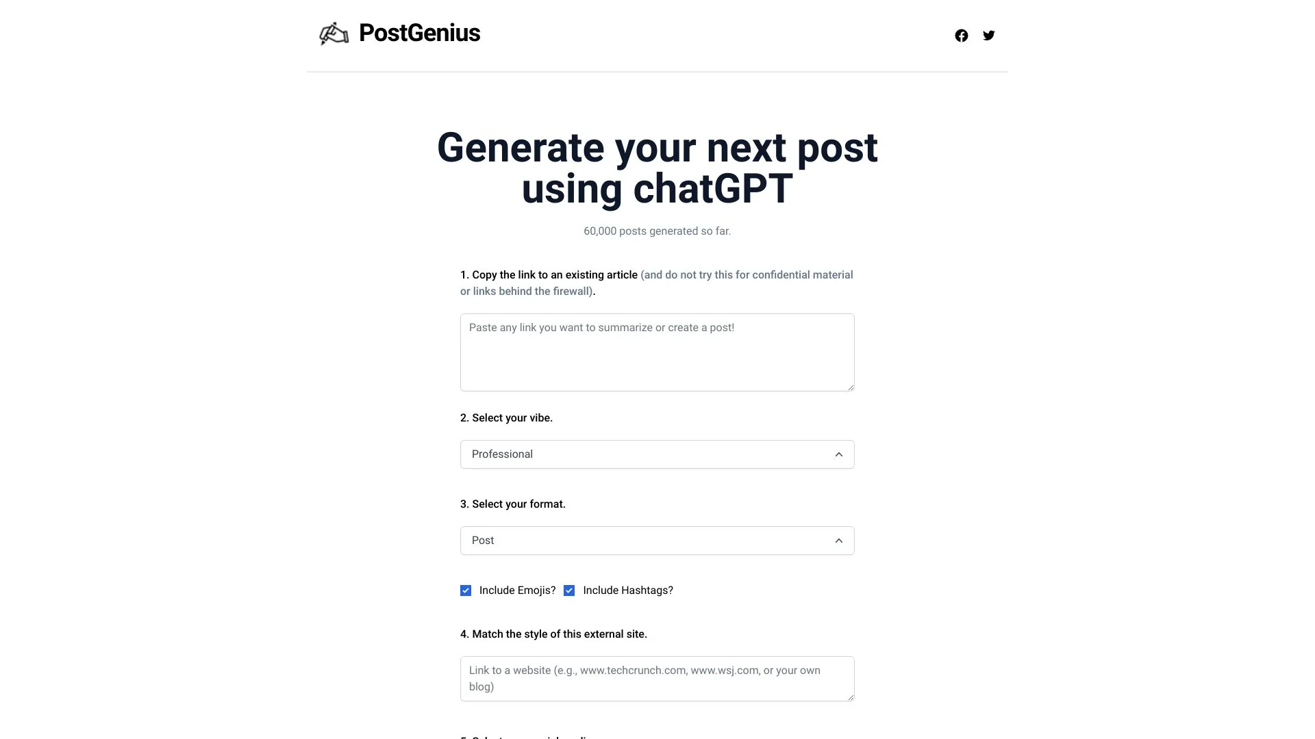 PostGenius screenshot