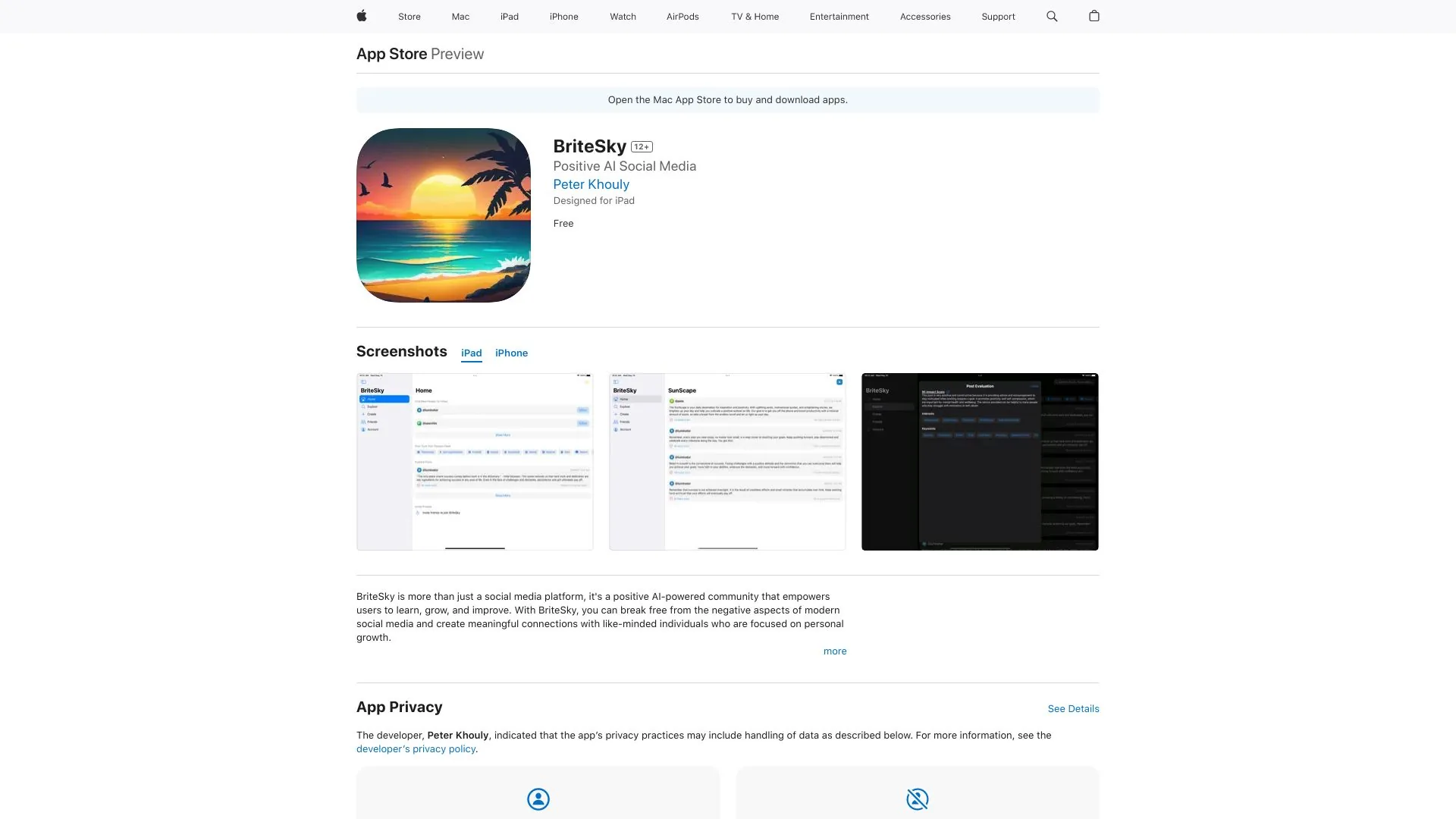 BriteSky screenshot