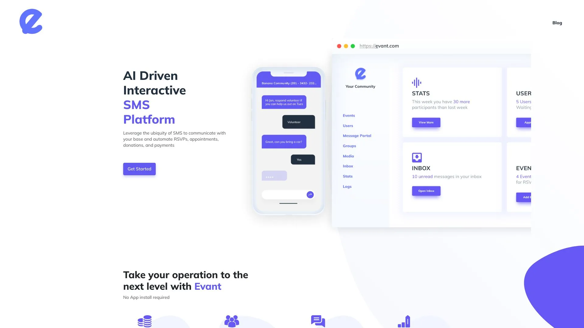 Evant screenshot