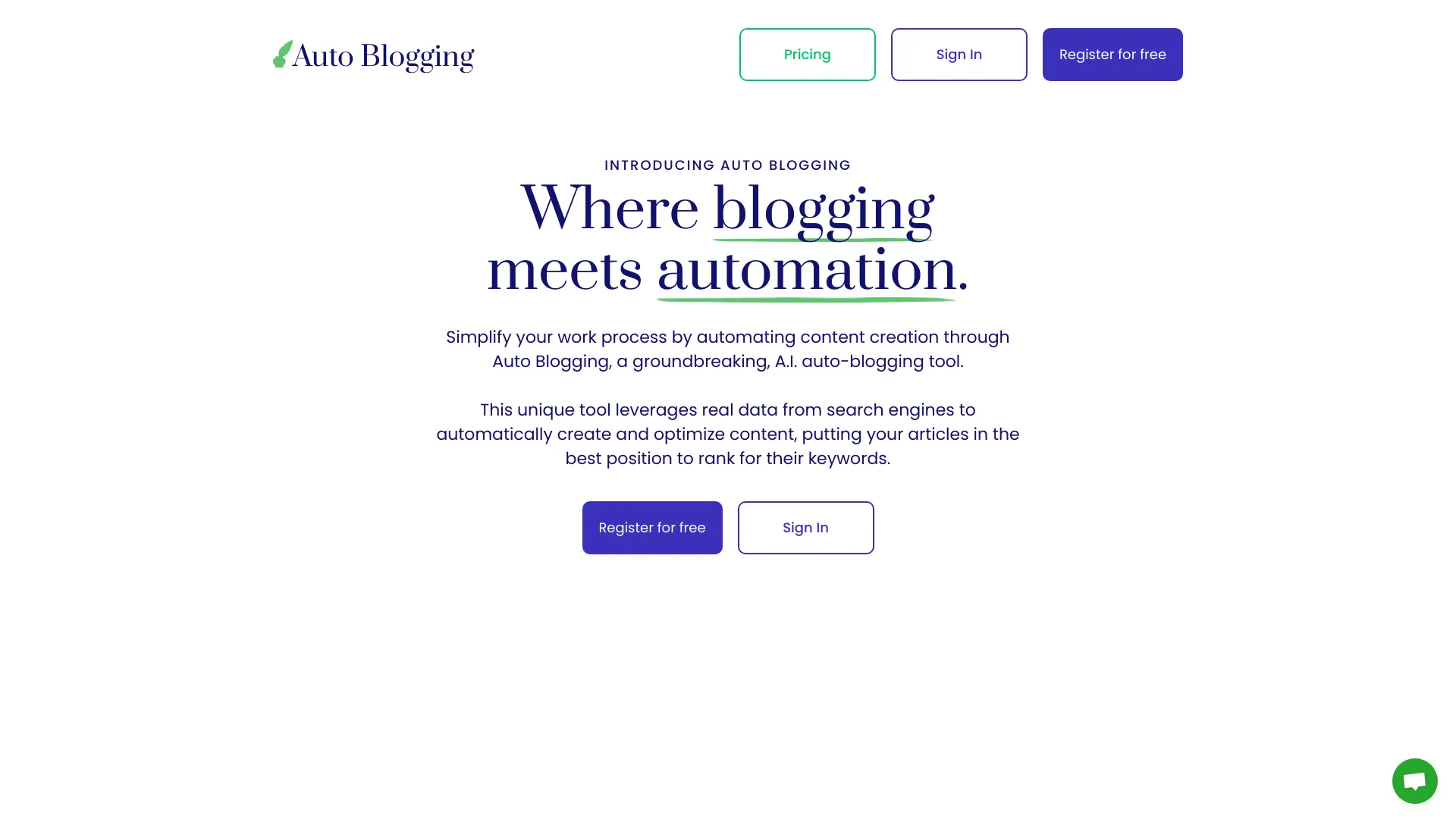 Auto Blogging screenshot