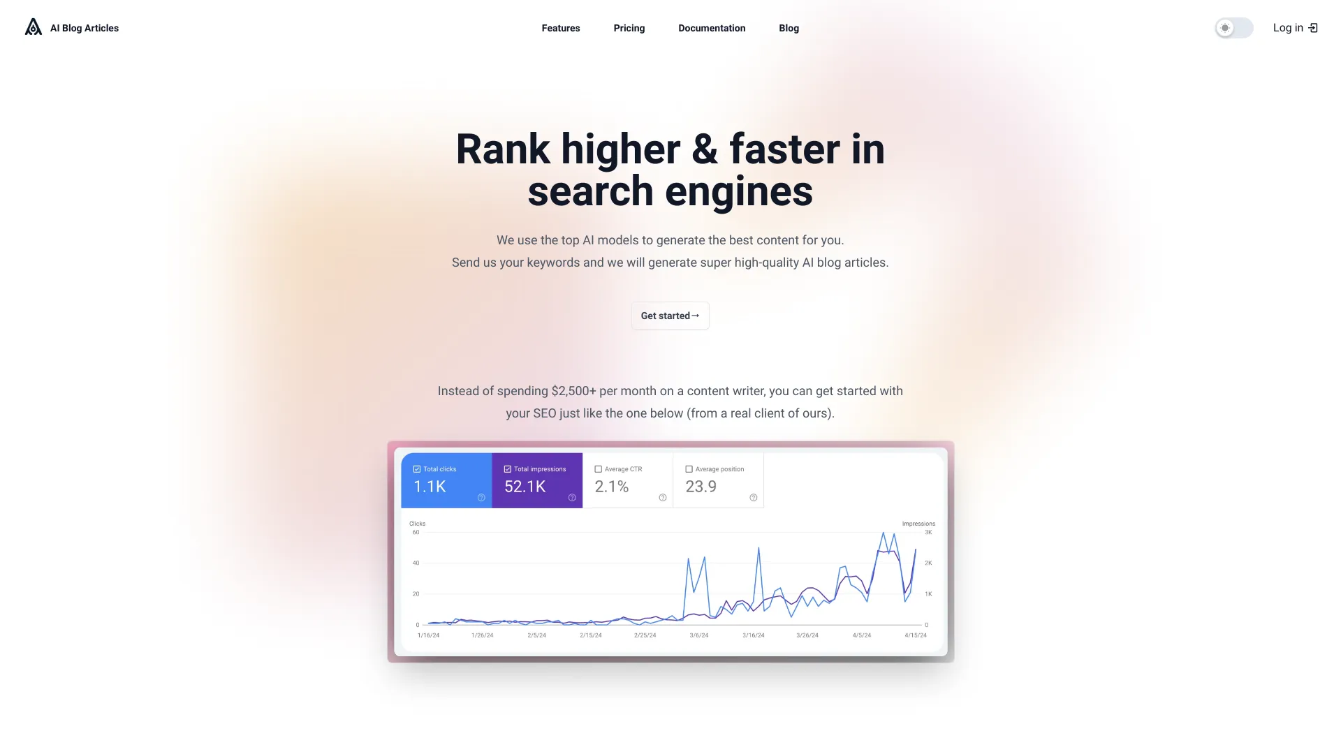 AI Blog Articles screenshot