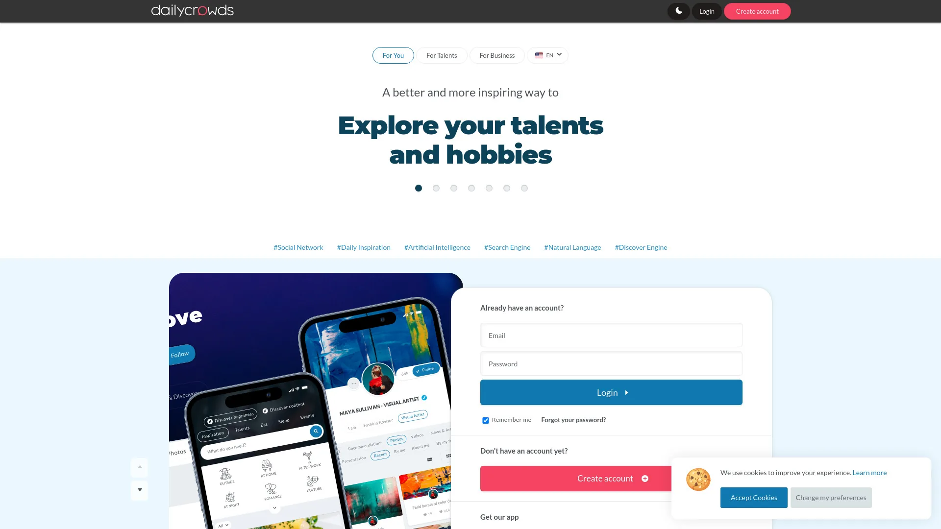 Dailycrowds screenshot