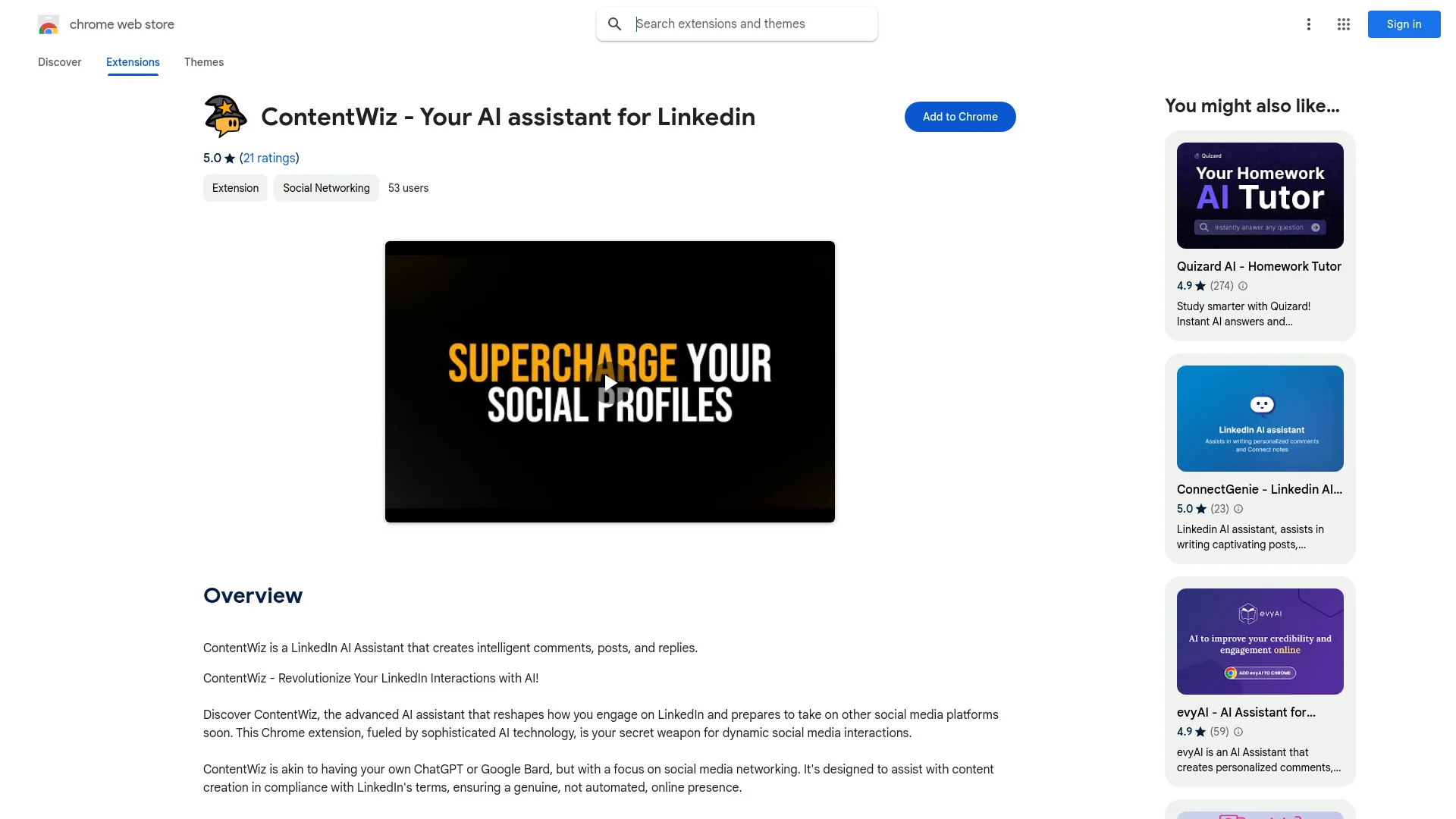 ContentWiz screenshot