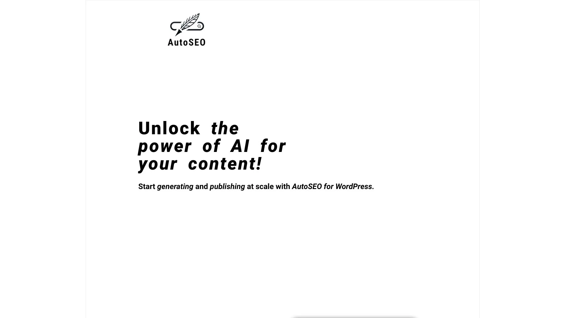 AutoSEO screenshot