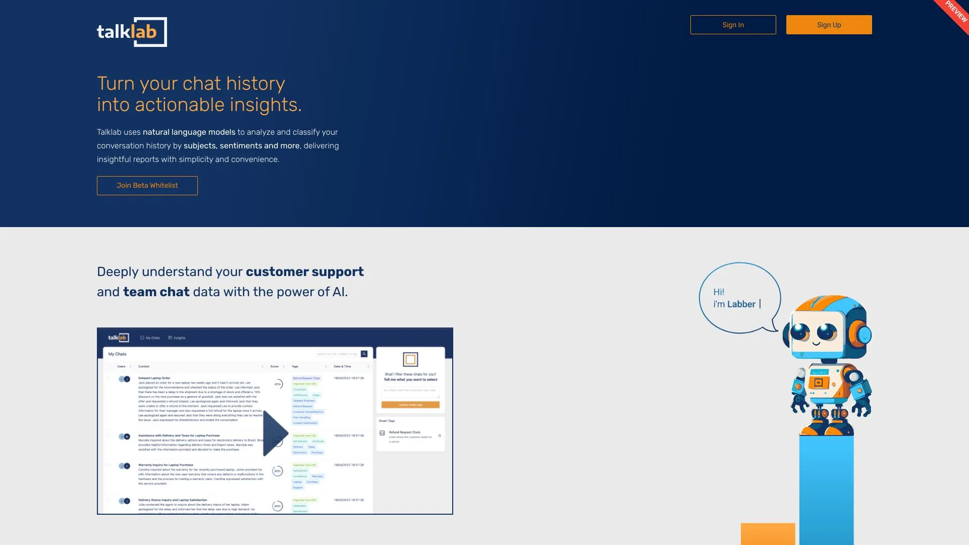 Talklab screenshot