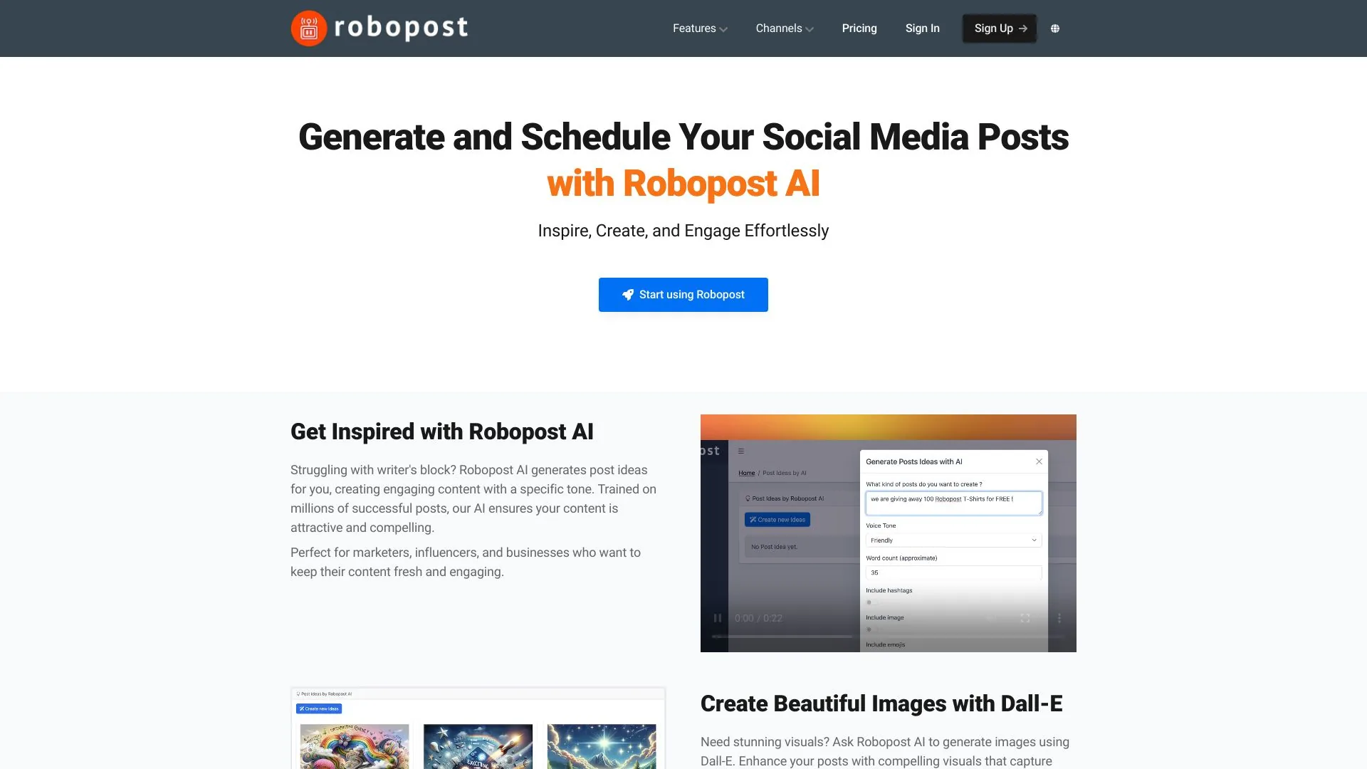 Robopost AI screenshot