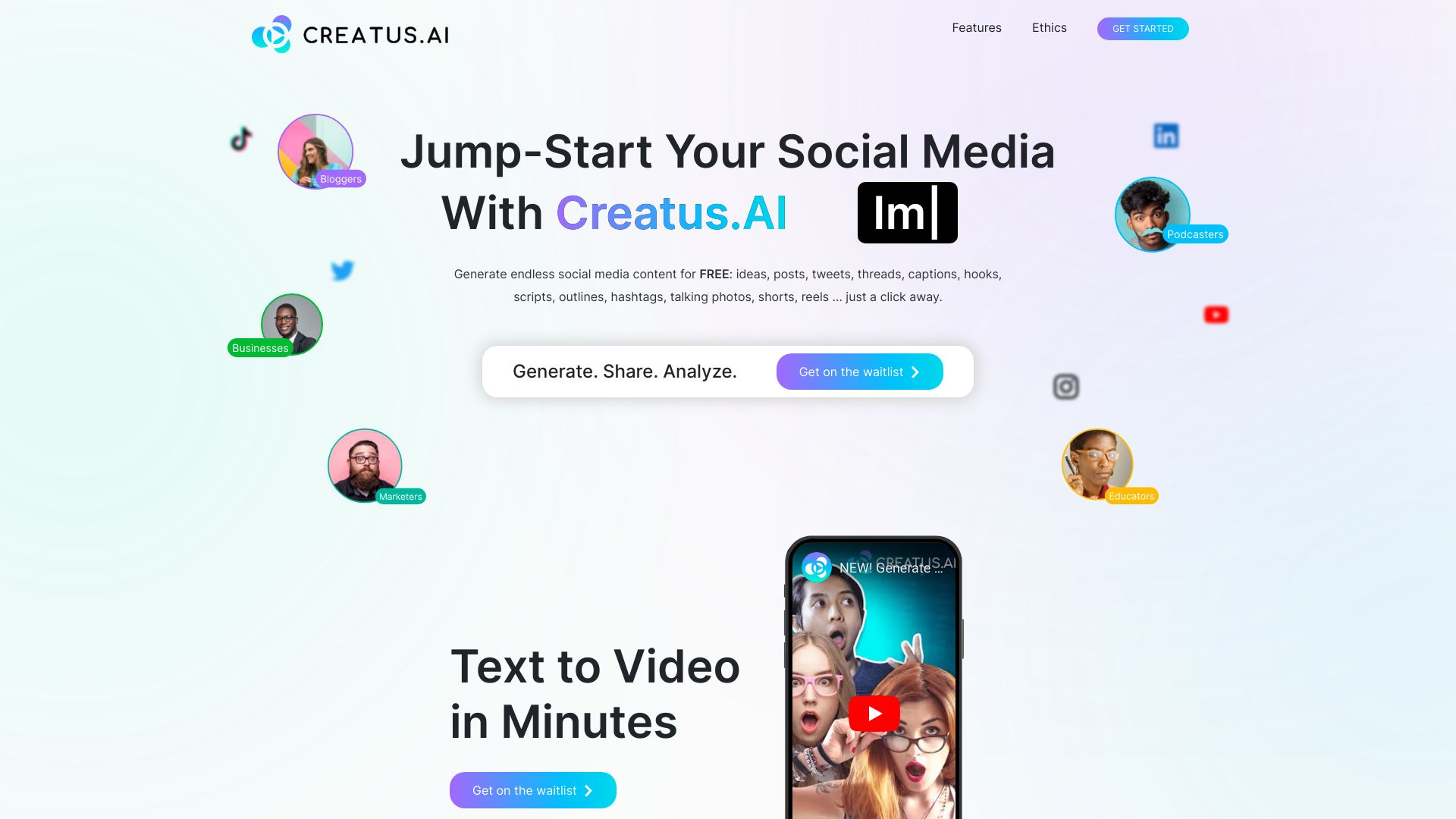 Creatus.AI screenshot