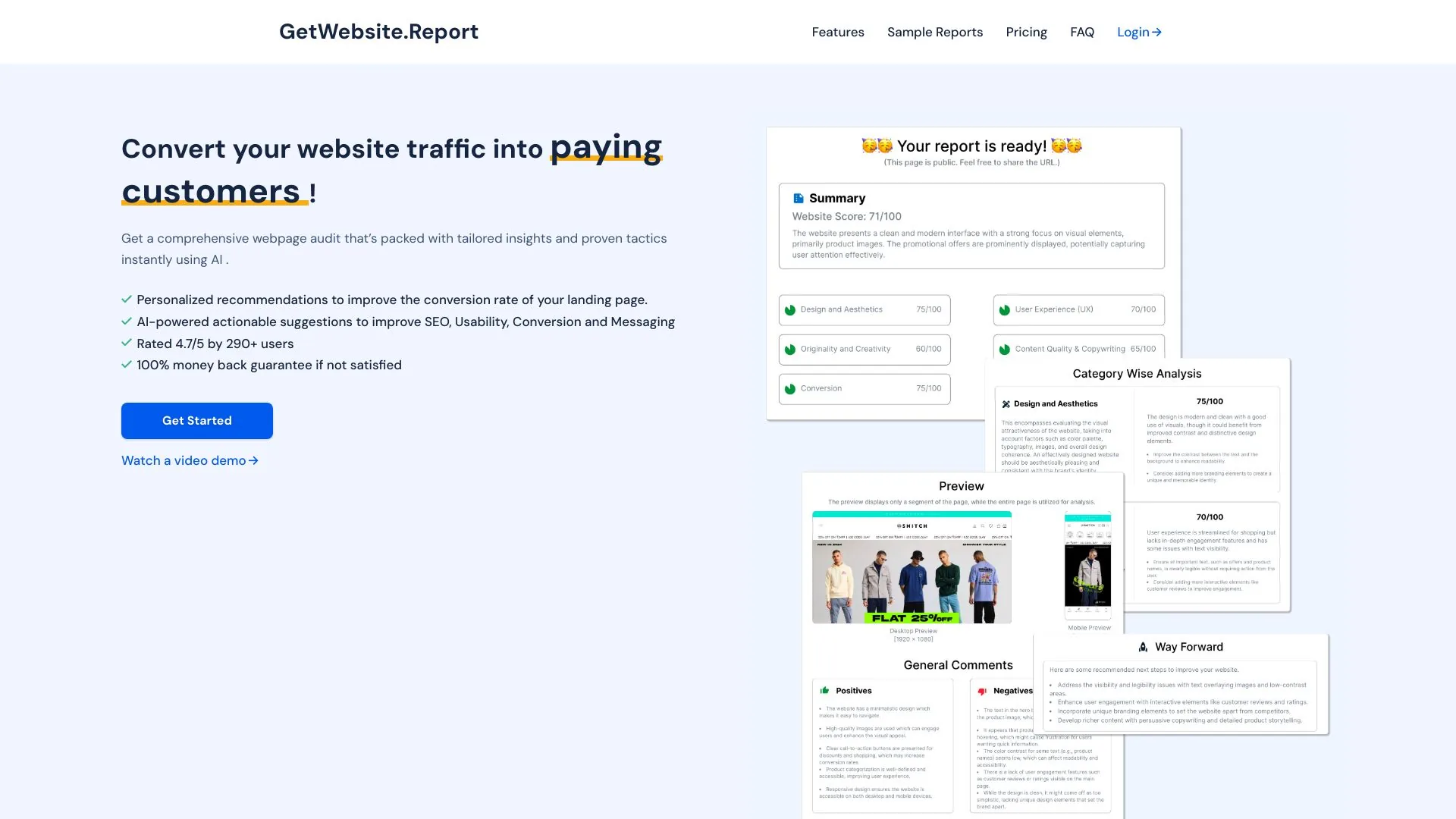 GetWebsite.Report screenshot
