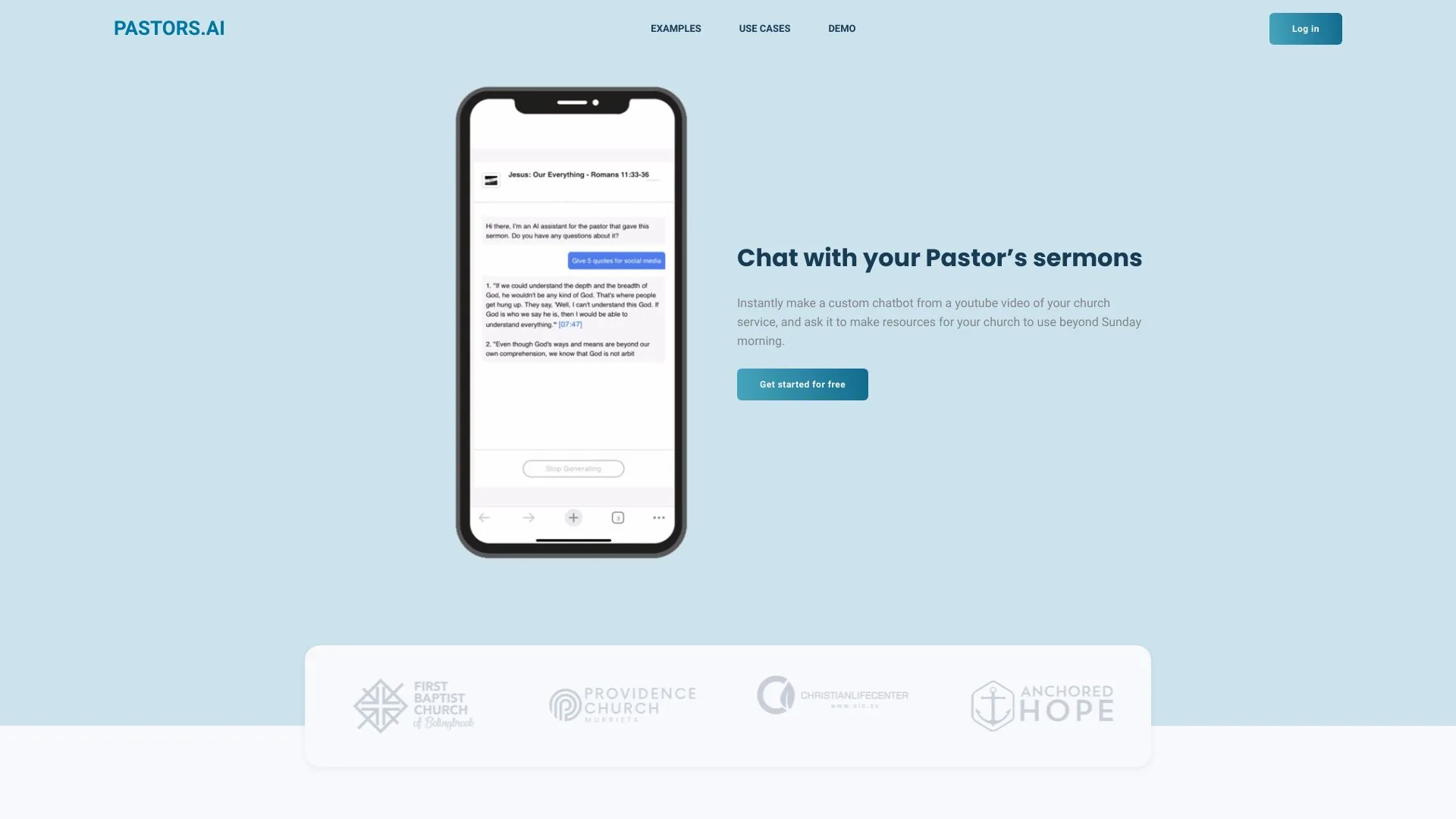 Pastors.AI screenshot