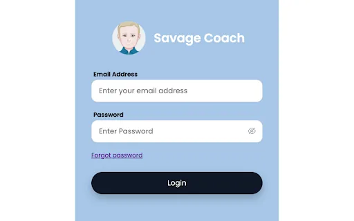 Savage Coach Chatbot screenshot
