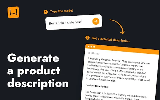 AI Description Generator screenshot