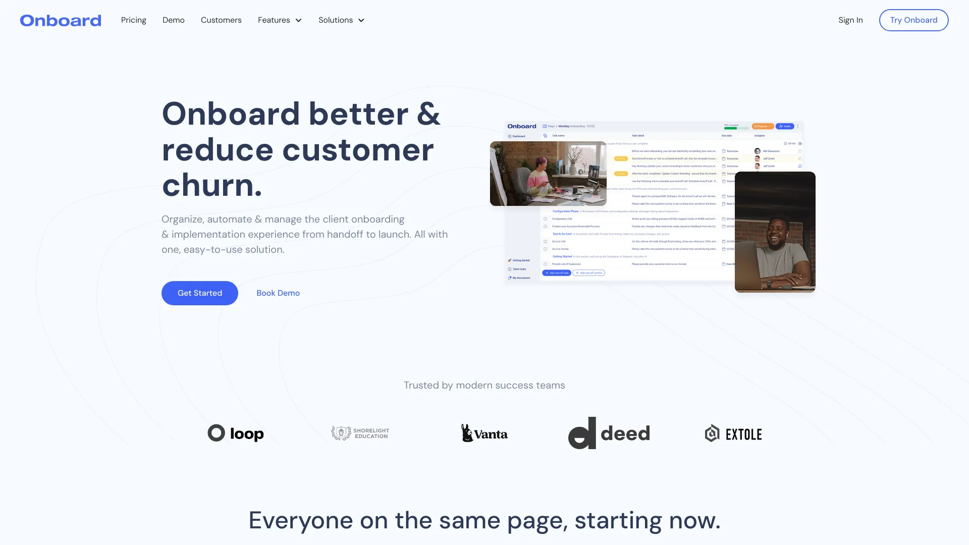 Onboard - Customer Onboarding Software for Success Teams screenshot