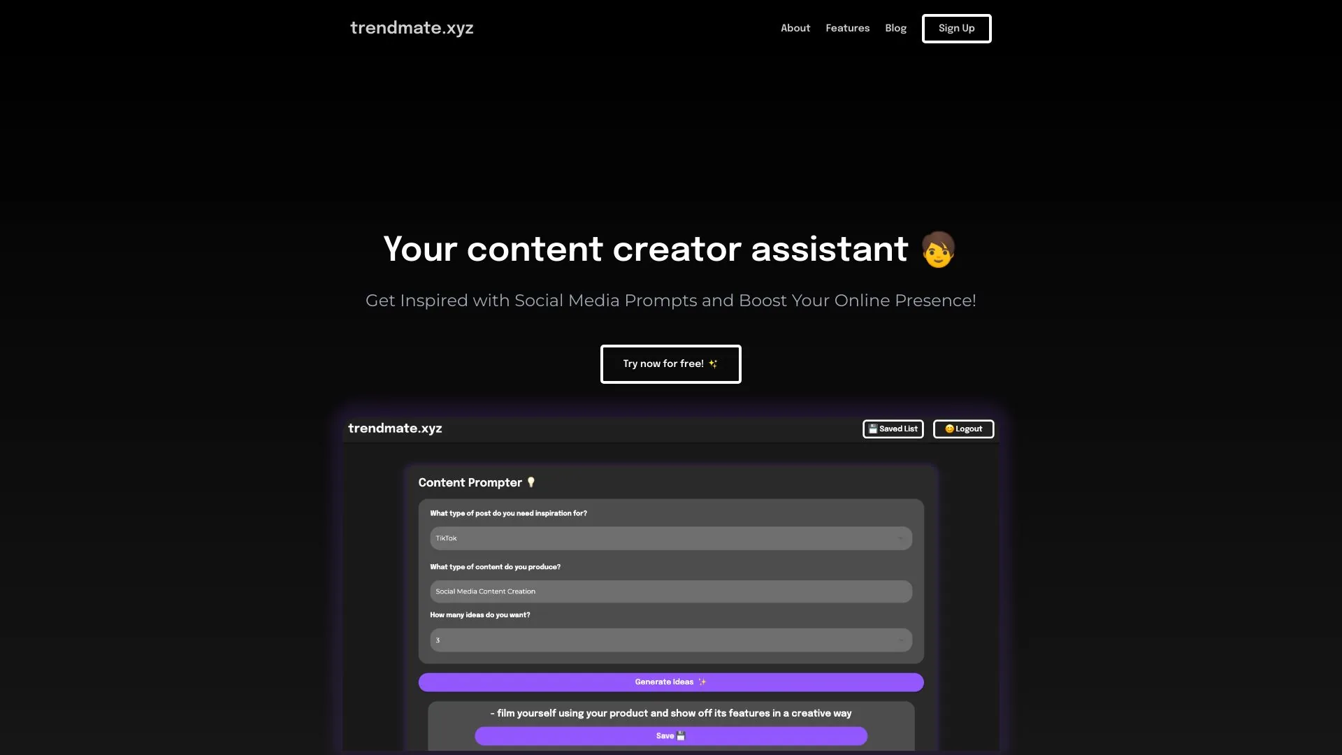 trendmate.xyz screenshot