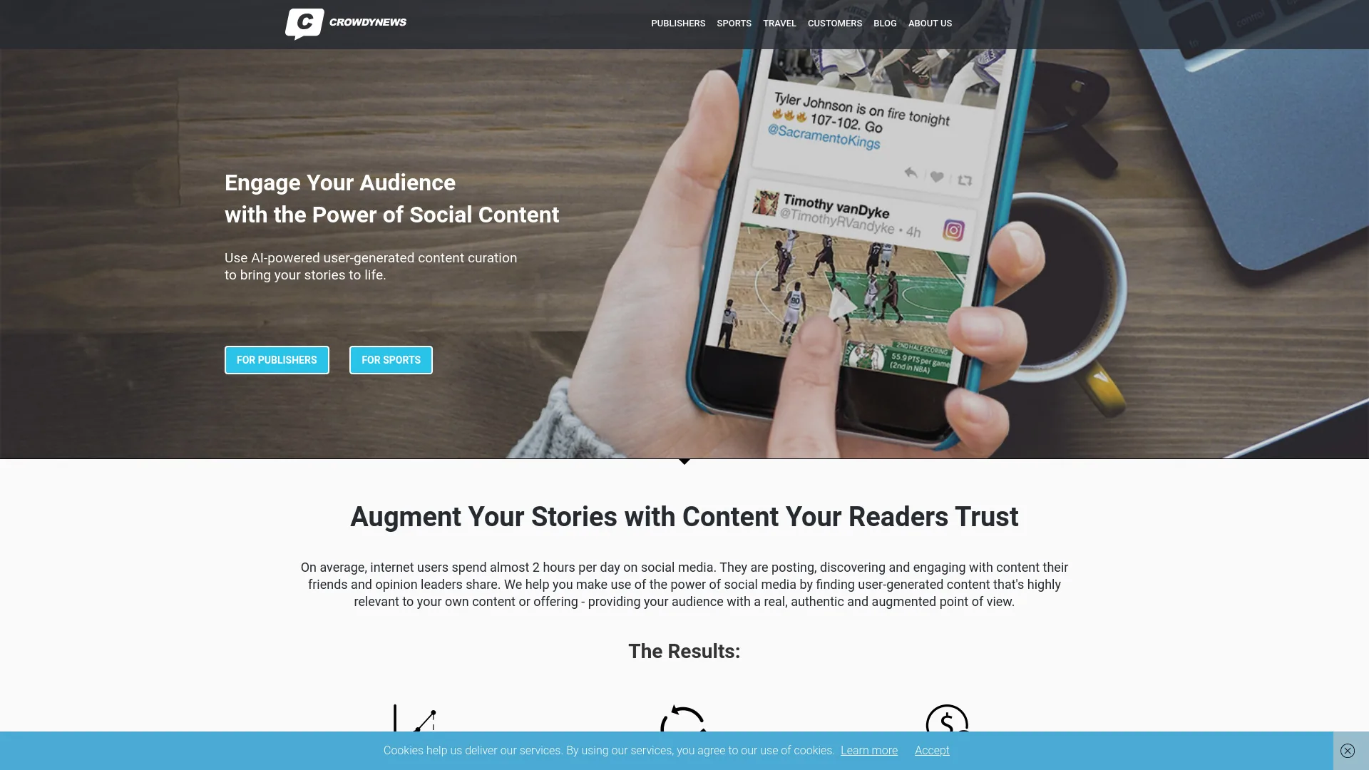 Crowdynews screenshot